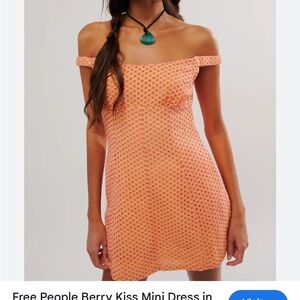 Free People Berry Kiss Off-Shoulder Mini Dress